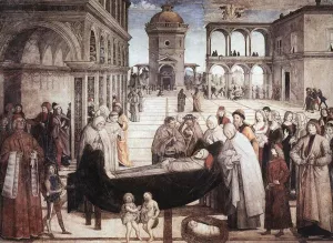 Death of St Bernardine by Bernardino Pinturicchio Oil Painting