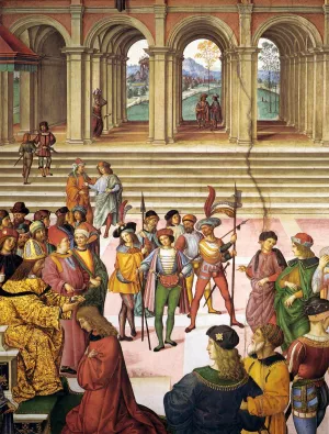 No. 3: Frederick III Crowning Enea Silvio Piccolomini with a Laurel by Bernardino Pinturicchio Oil Painting