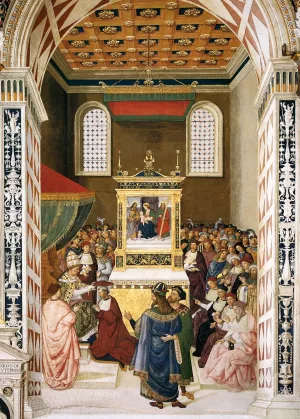 No. 6: Enea Silvio is Elevated to Cardinal by Bernardino Pinturicchio Oil Painting