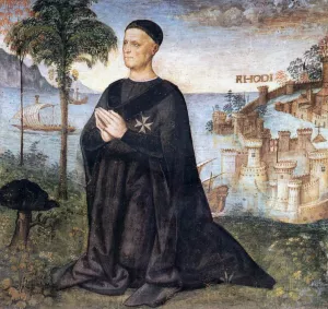 Portrait of the Donor by Bernardino Pinturicchio Oil Painting