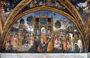 St Catherine's Disputation by Bernardino Pinturicchio Oil Painting