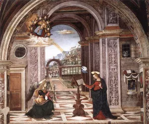 The Annunciation by Bernardino Pinturicchio Oil Painting