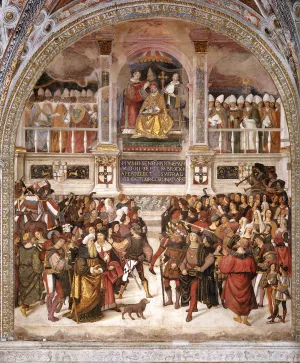 The Coronation of Pope Pius III by Bernardino Pinturicchio Oil Painting