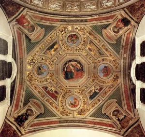 Vault Decoration by Bernardino Pinturicchio Oil Painting