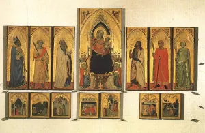 Polyptych of Saint Pancrazio Oil painting by Bernardo Daddi