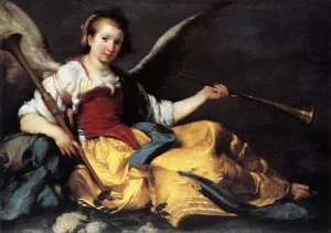 A Personification of Fame by Bernardo Strozzi Oil Painting