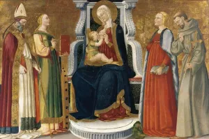 Madonna and Child Enthroned with Saints by Bicci Di Neri Oil Painting