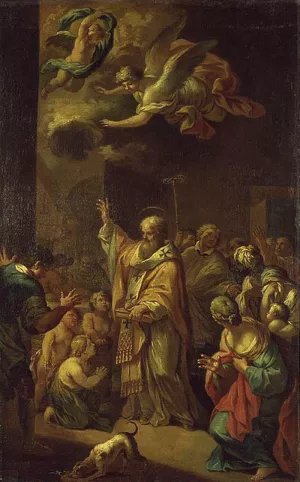 St Nicholas Resuscitates the Children by Bon Boullogne Oil Painting