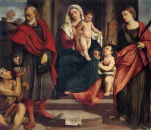 Madonna of the Tailors by Bonifacio Veronese Oil Painting