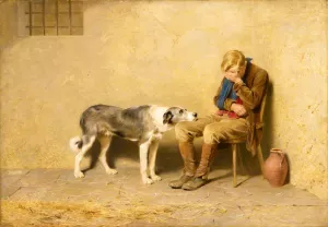 Fidelity by Briton Riviere Oil Painting