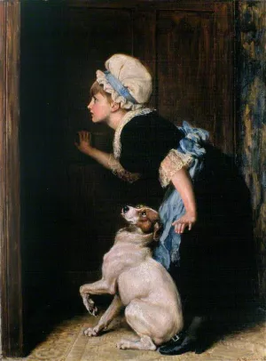 Mother Hubbard by Briton Riviere Oil Painting