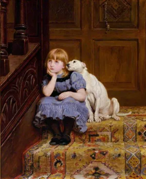 Sympathy by Briton Riviere Oil Painting