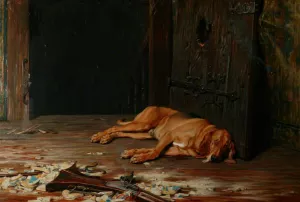 The Last of the Garrison by Briton Riviere Oil Painting