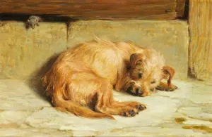 Watching Dog by Briton Riviere Oil Painting