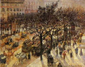 Boulevard des Italiens: Afternoon by Camille Pissarro Oil Painting