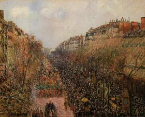 Boulevard Montmartre: Mardi-Gras by Camille Pissarro Oil Painting
