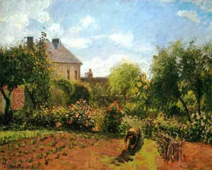 The Artist's Garden at Eragny by Camille Pissarro Oil Painting