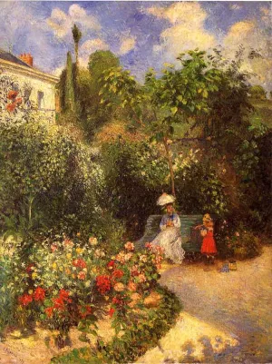 The Garden at Pontoise by Camille Pissarro Oil Painting
