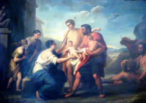 The Discovery of Romulus and Remus by Vincenzo Camuccini Oil Painting