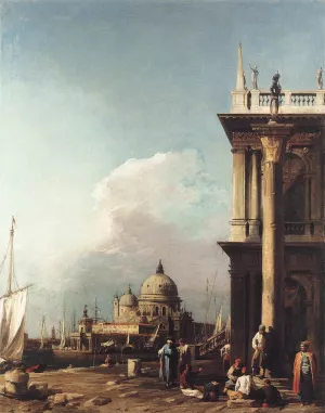 Venice, The Piazzetta Looking South West Towards Santa Maria della Salute Oil painting by Canaletto