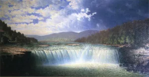 Falls of the Cumberland River, Whitley County, Kentucky by Carl Christian Brenner Oil Painting