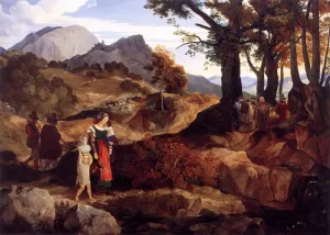 Ideal Landscape Near Rocca Canterana by Carl Philipp Fohr Oil Painting