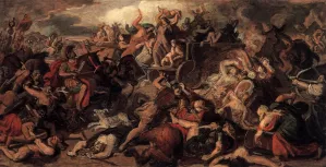 Battle of the Cimbrians by Carl Rahl Oil Painting