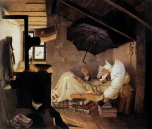 The Poor Poet by Carl Spitzweg Oil Painting