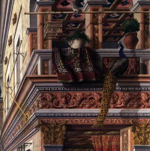 Annunciation with St Emidius Detail by Carlo Crivelli Oil Painting