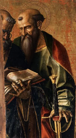 St Peter and St Paul Detail by Carlo Crivelli Oil Painting