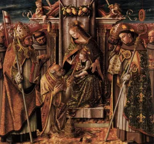 Virgin and Child Enthroned with Saints by Carlo Crivelli Oil Painting