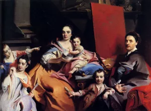 Self-Portrait With The Family by Carlo Innocenzo Carloni Oil Painting