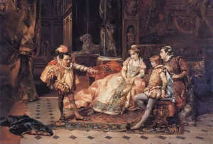 The Court Jester by Cesare-Auguste Detti Oil Painting