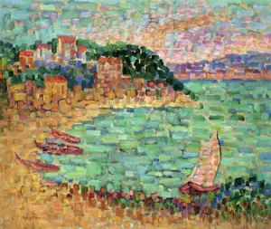 Le Petit Port Oil painting by Charles Angrand