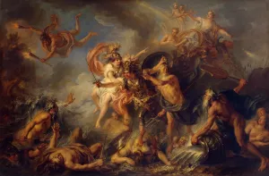 Fury of Achilles Oil painting by Charles-Antoine Coypel