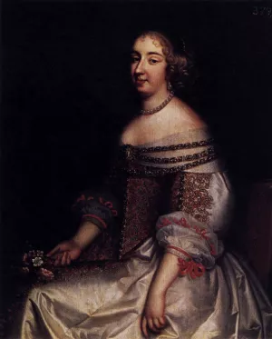 Portrait of Mademoiselle de Montpensier by Charles Beaubrun Oil Painting