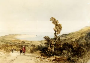 Sandown Bay, Isle Of Wight by Charles Bentley Oil Painting