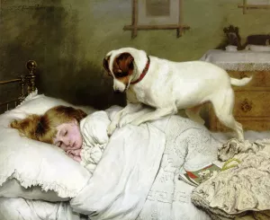 Time to Wake Up Oil Painting by Charles Burton Barber - Bestsellers