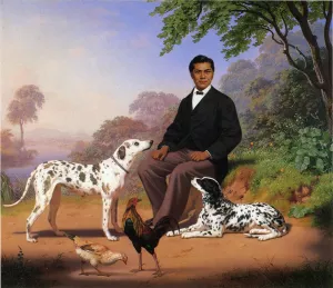 Sacramento Indian with Dogs by Charles Christian Nahl Oil Painting