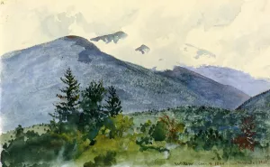 White Mountains from Fernald's Hill by Charles De Wolf Brownell Oil Painting