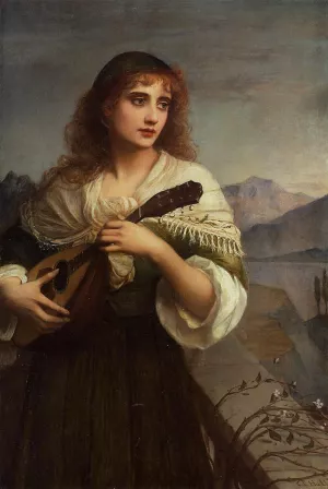 Frencesca and Her Lute by Charles Edward Halle Oil Painting