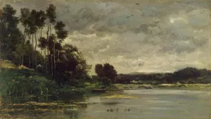 River Bank by Charles-Francois Daubigny Oil Painting