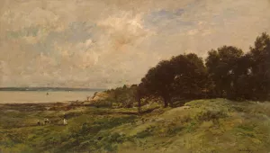 Seashore at Villerville by Charles-Francois Daubigny Oil Painting