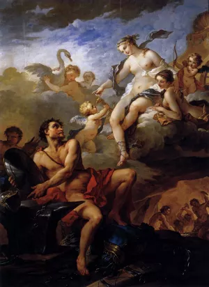 Venus Demanding Arms from Vulcan for Aeneas by Charles-Joseph Natoire Oil Painting