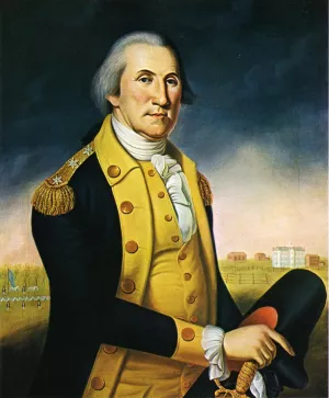 Portrait of George Washington before Nassau Hall by Charles Peale Polk Oil Painting