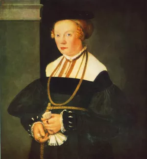 Portrait of Felicitas Seiler by Christoph Amberger Oil Painting