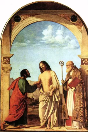 The Incredulity of St. Thomas with St. Magno Vescovo by Cima Da Conegliano Oil Painting