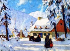 Winter in the Laurentians, Quebec by Clarence Gagnon Oil Painting