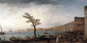 View of Naples by Claude-Joseph Vernet Oil Painting