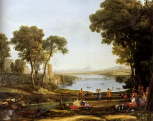 Landscape With The Marriage Of Isaac And Rebekah by Claude Lorrain Oil Painting